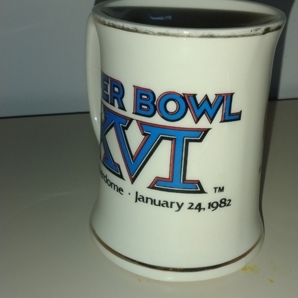 SUPER BOWL XVI 1982San Francisco 49ers vs Cincinnati Bengals mug rare - Picture 5 of 6
